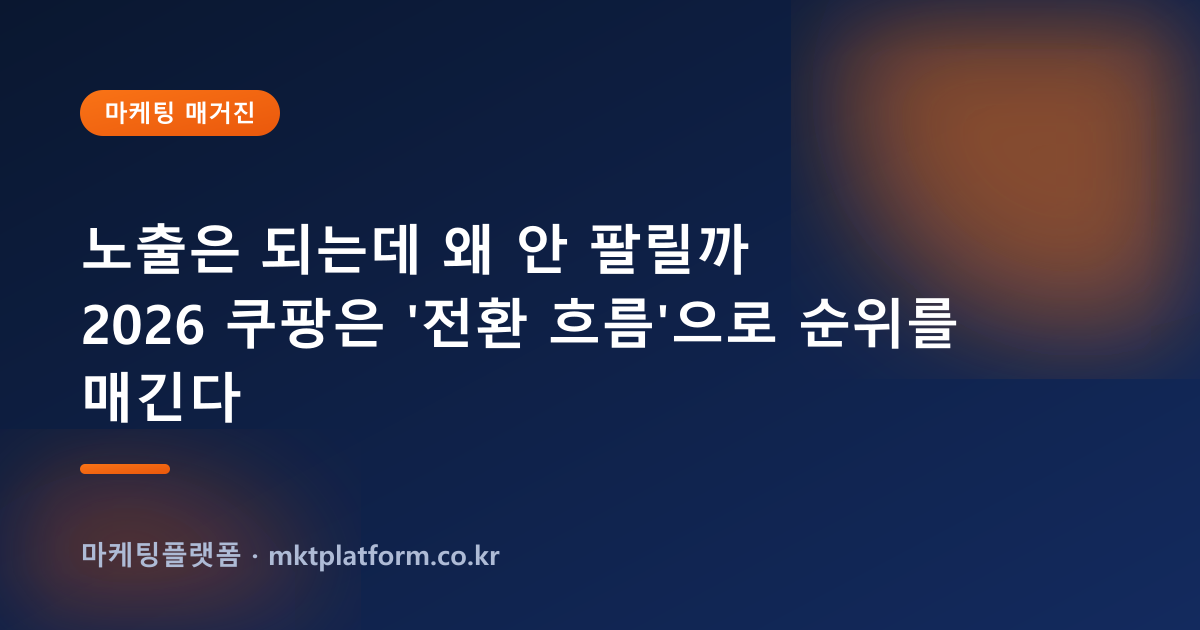 쿠팡 상위노출 2026: 아이템위너·상품찜·리뷰로 판매량 끌어올리는 실전 가이드